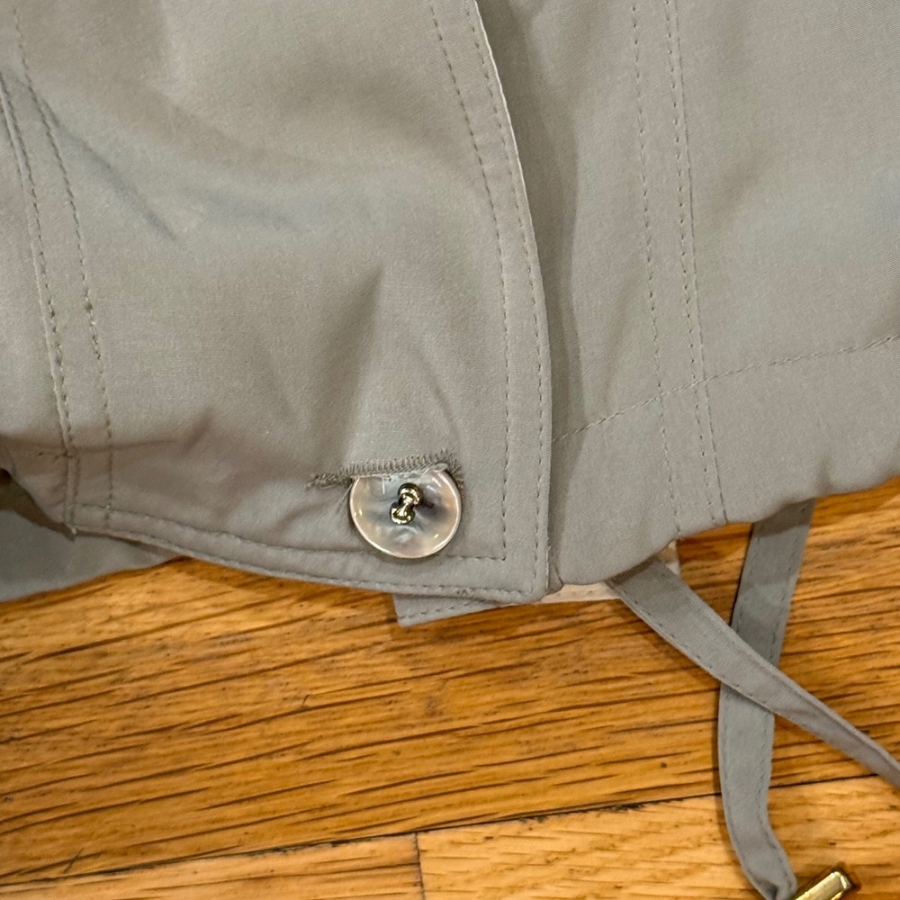 Braefair Womens Sage Green Hooded Button Front Utility Jacket Size M - Picture 9 of 11
